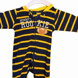 Carter's Child Of Mine Mommy's Rookie Sleeper Jumpsuit Baby Boy Newborn Blue Zip